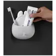 1pc Wall Mounted Seamless Toothbrush & Toothpaste Holder - 2