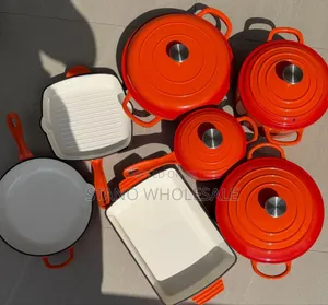 Red Cast Iron Sufuria