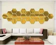 Hexagon Wall Mirrors - 12 Piece Self-Adhesive Set - 1