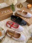 Zara Mesh Ballerina Flats - 1
