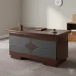 Meza ya Ofisi ya Mkurugenzi ya Mahogany 1.2m - 3