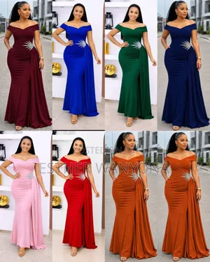 Elegant Off Shoulder Evening Gown