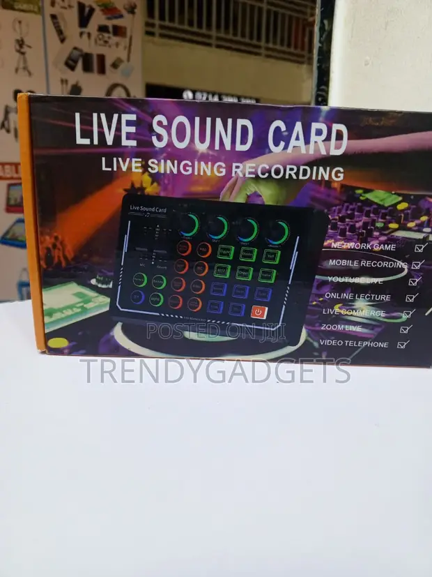 Mini DJ Sound Card Audio Mixer for Streaming & Karaoke - 1