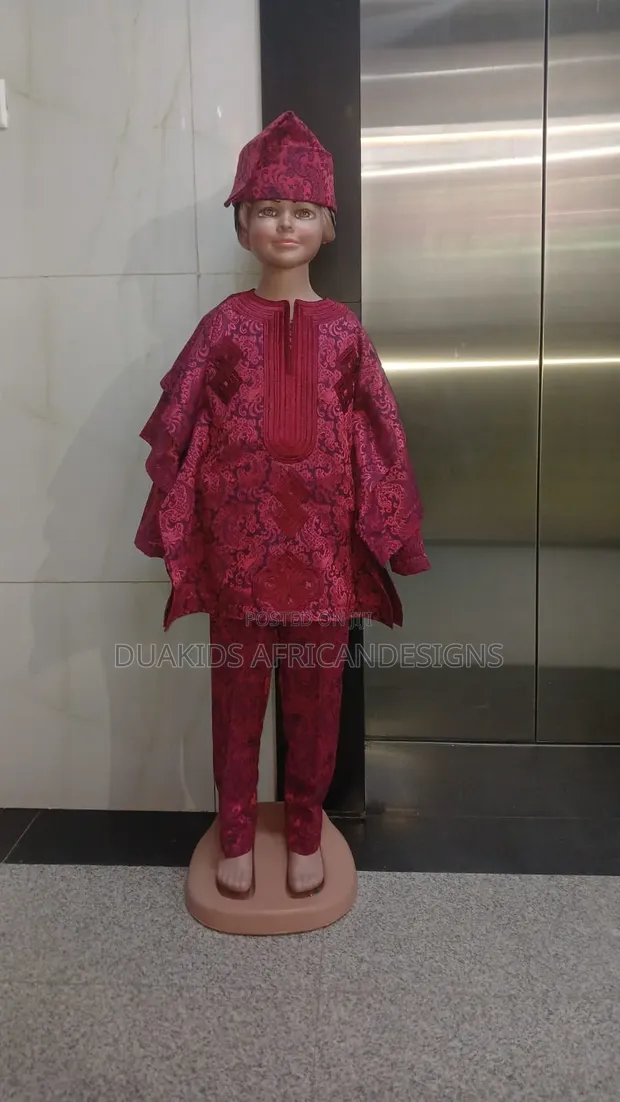 Nguo ya Agbada ya Kiafrika kwa Watoto - 1