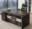 1600mm L-Shaped Manager Office Desk - Brown - 3