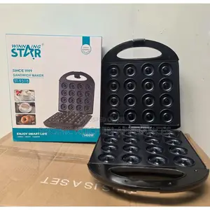 Sokany 16-Hole Mini Donut Maker with Double-Side Heating