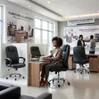 Kiti cha Ofisi cha Mtendaji cha Kati - Ngozi Nyeusi - 3