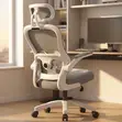 Kiti cha Ofisi Nyeupe cha Mgongo Mrefu cha Orthopedic - 4