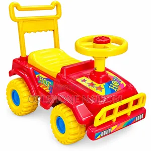 Kids Ride-on Push Car with Steering Wheel & Push Handle