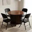 Round Corporate Meeting Table - Brown - 4