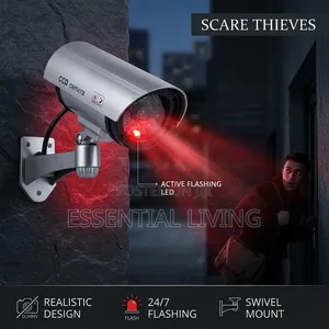 Realistic Dummy CCTV Camera with Flashing LED