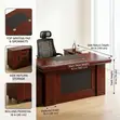 1.8m L-Desk ya Meneja - 3