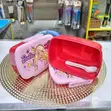 Kids Cartoon Themed Snack Box / Lunch Box - Pink - 1