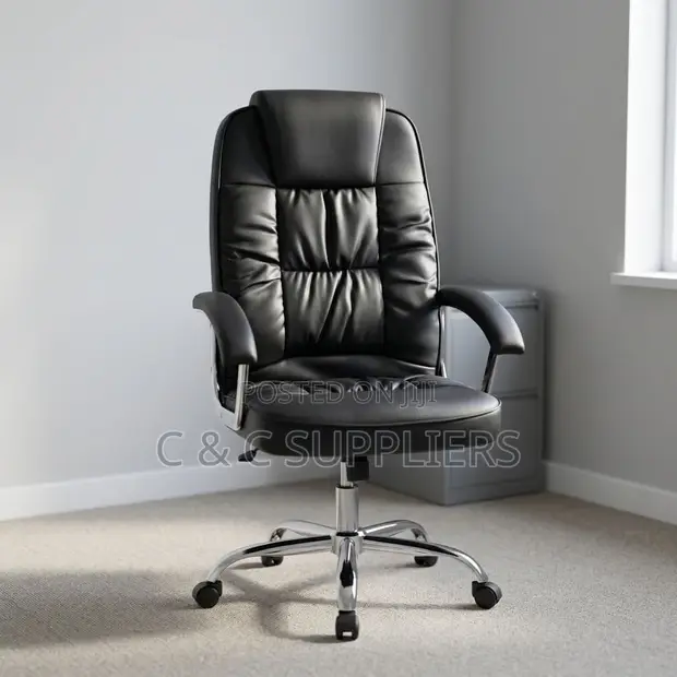 Office Leather Chair - Black - 1