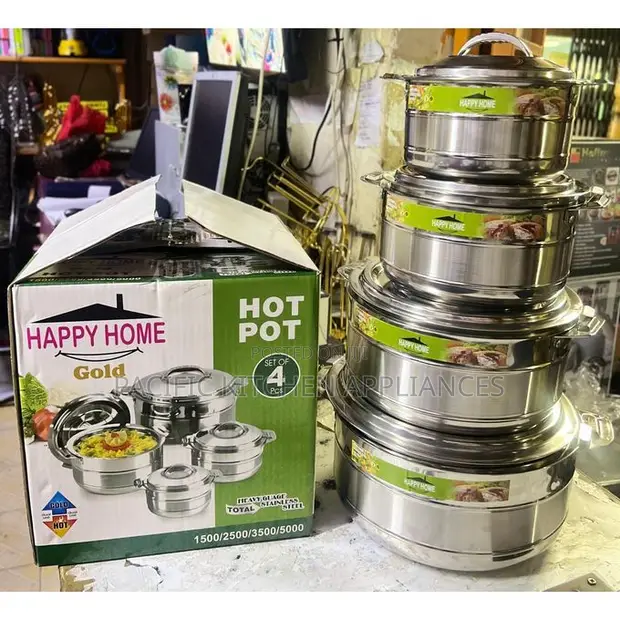 Happy Home 4-Piece Premium Stainless Steel Hotpot Set - 1