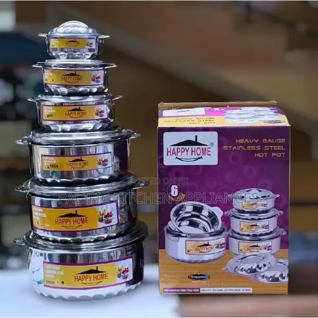 Happy Home 6-Piece Premium Stainless Steel Hotpot Set - 1