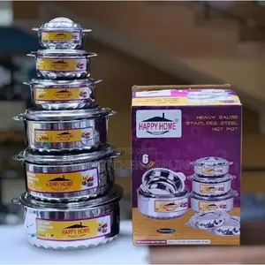 Happy Home 6-Piece Premium Stainless Steel Hotpot Set