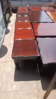 Mahogany Table and 6 Stools - 2