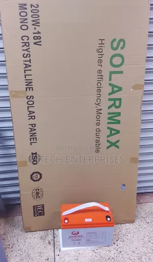 Solarmax 200W Solar Panel + 100Ah Solar Battery