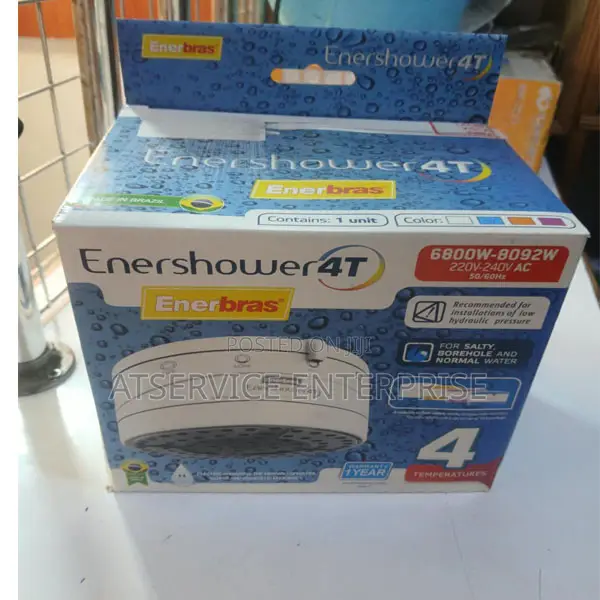 Enerbras 4T Shower Head ya Instant (Maji ya Chumvi/Kawaida) - 1
