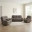 Recliner Sofa ya Premium - Ngozi ya Kahawia - 1