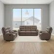 Recliner Sofa ya Premium - Ngozi ya Kahawia - 2
