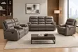 Recliner Sofa ya Premium - Ngozi ya Kahawia - 4