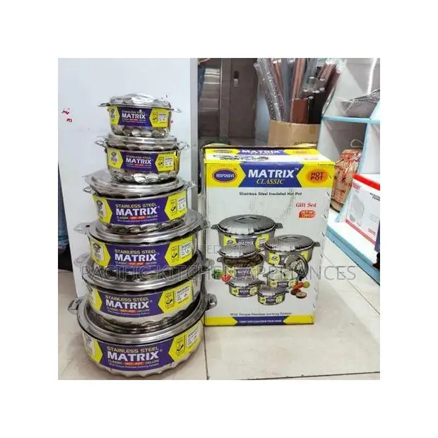 Matrix 6pcs Premium Stainless Steel Insulated Hotpots - 1