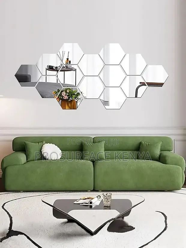 Mirrors za Heksagoni - Mapambo ya Kuta za Kisasa - 1