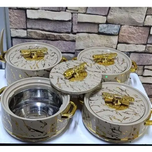 4 Pcs Pinnaco Chrome Insulated Hotpots - 1
