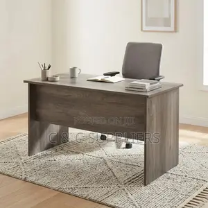 Study Desk Iliyotengenezwa Kienyeji - Kahawia