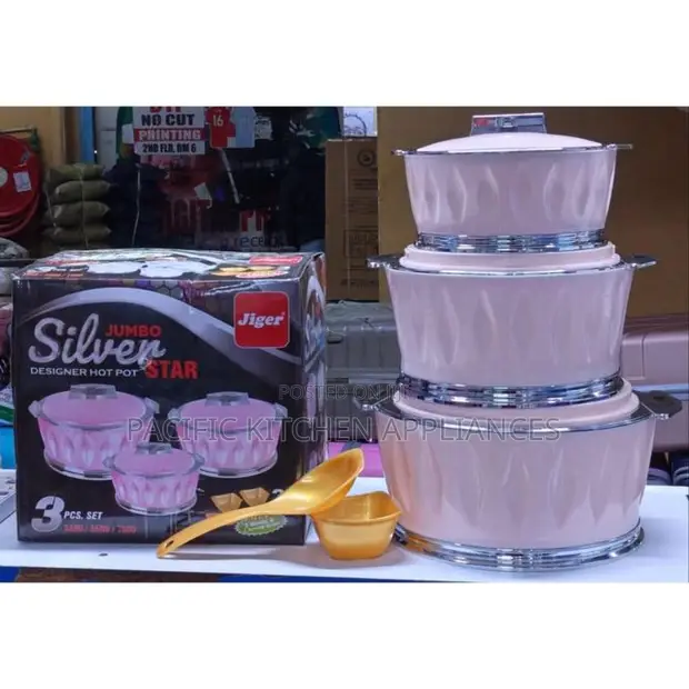 3pcs Jumbo Silver Star Hotpots - 1