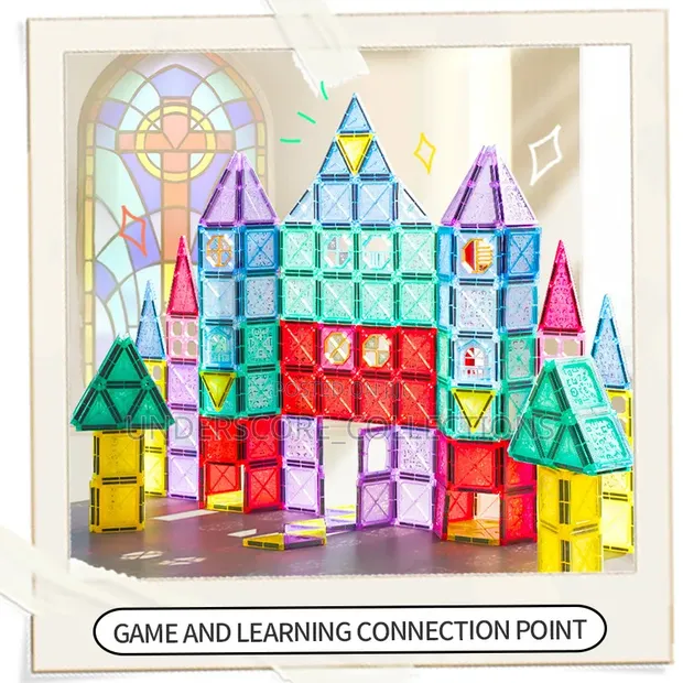 96 Pieces Magnetic Building Tiles - 1