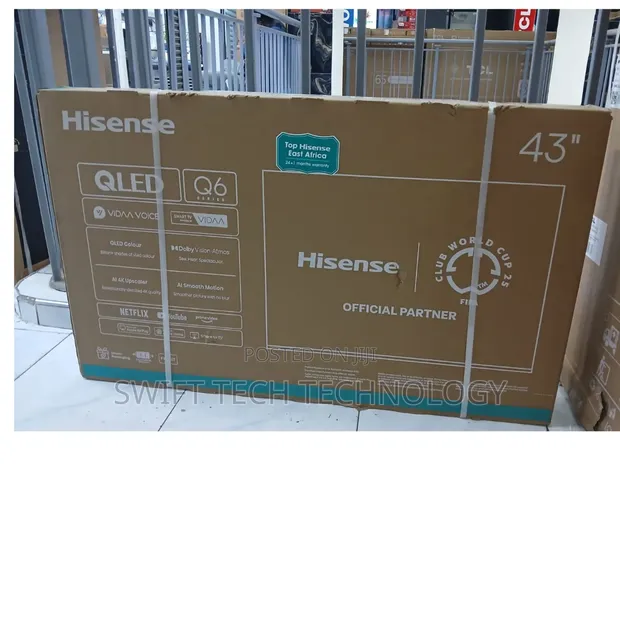 Hisense 43-Inch QLED Smart 4K UHD Frameless TV (Q6) - 1
