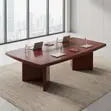 Meza ya Mkutano ya Mahogany 2.4m - 3