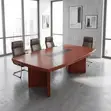Meza ya Mkutano ya Mahogany 2.4m - 4