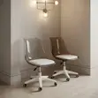 Kiti cha Kula cha Ergonomic chenye Pedi Kinachoweza Kurekebishwa - Nyeupe - 1
