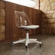 Kiti cha Kula cha Ergonomic chenye Pedi Kinachoweza Kurekebishwa - Nyeupe - 5