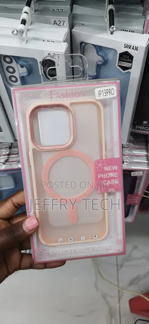 Kifaa cha Pink iPhone 13 Pro MagSafe - Matte Translucent - 1