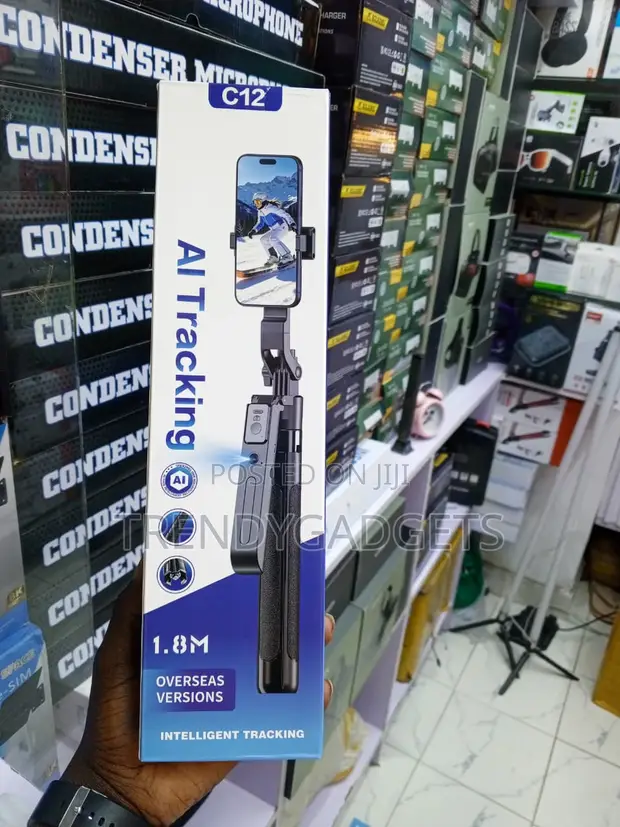 C12 AI Tracking Selfie Stick Tripod 1.8M with Remote - 1
