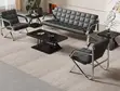 Ofisi Sofa Mwenyekiti 5-Seater - Nyeusi Ngozi - 1