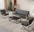 Ofisi Sofa Mwenyekiti 5-Seater - Nyeusi Ngozi - 2