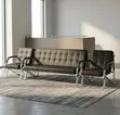 Ofisi Sofa Mwenyekiti 5-Seater - Nyeusi Ngozi - 3