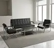 Ofisi Sofa Mwenyekiti 5-Seater - Nyeusi Ngozi - 4