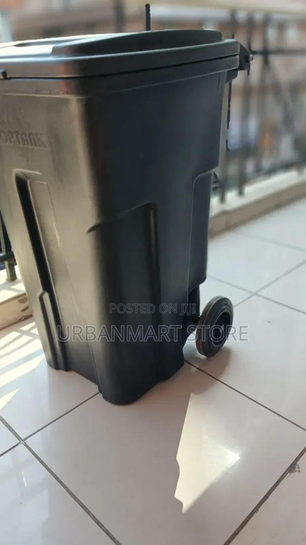 Large 120 Litre Dustbin with Pedal and Wheels - 1