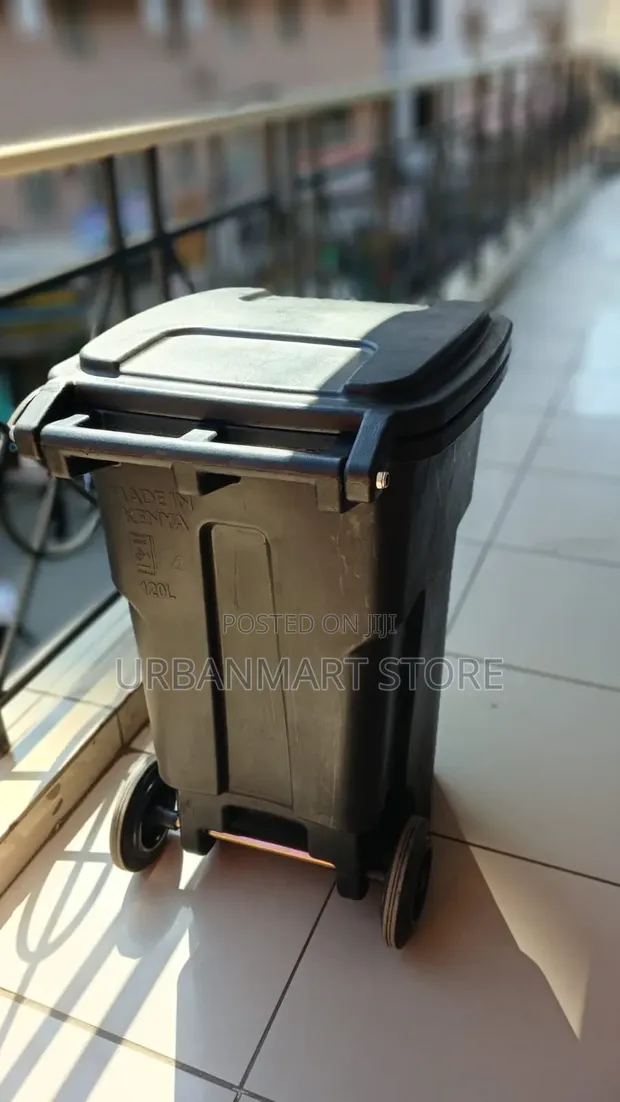 Dustbin ya Lita 120 yenye Magurudumu na Pedal - 1