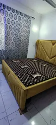 King Size Bed with Mattress - Solid Mvule Wood - 3