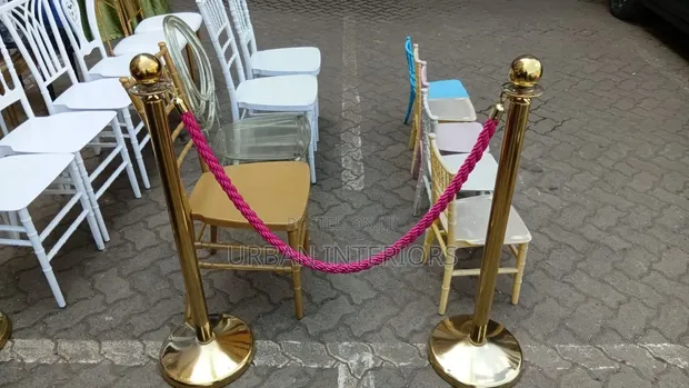 Quality Stanchions with Red Rope - 1