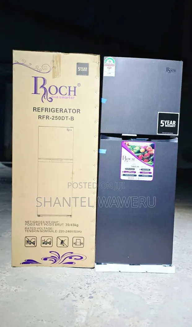 197L Roch RFR-250-dt-b Double Door No Frost Refrigerator - 1
