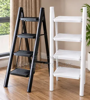 Foldable 4-Step Ladder with Anti-Slip Pedals